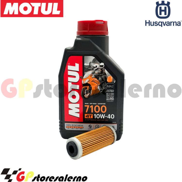 Immagine di KIT TAGLIANDO OLIO + FILTRO MOTUL 7100 10W40 1L HUSQVARNA FC 250 DAL 2016 AL 2023