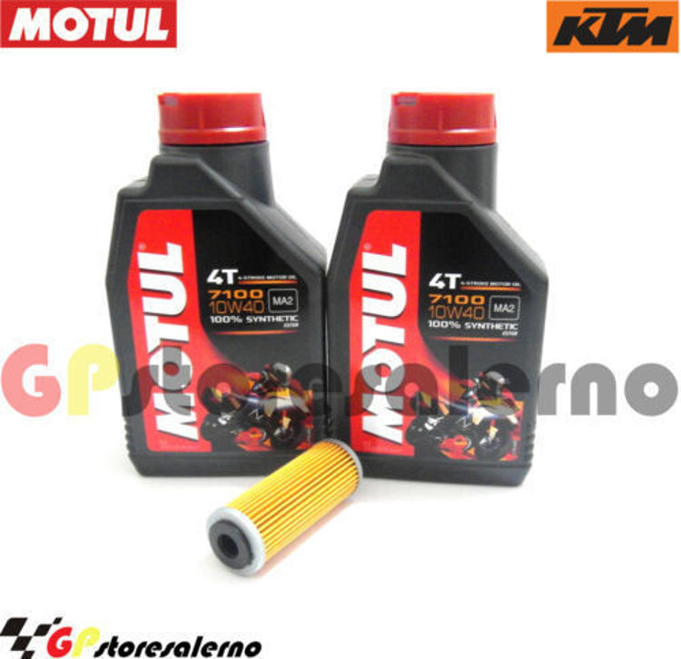 Immagine di KIT TAGLIANDO OLIO + FILTRO MOTUL 7100 10W40 2L KTM 400 EXC DAL 2008 AL 2011