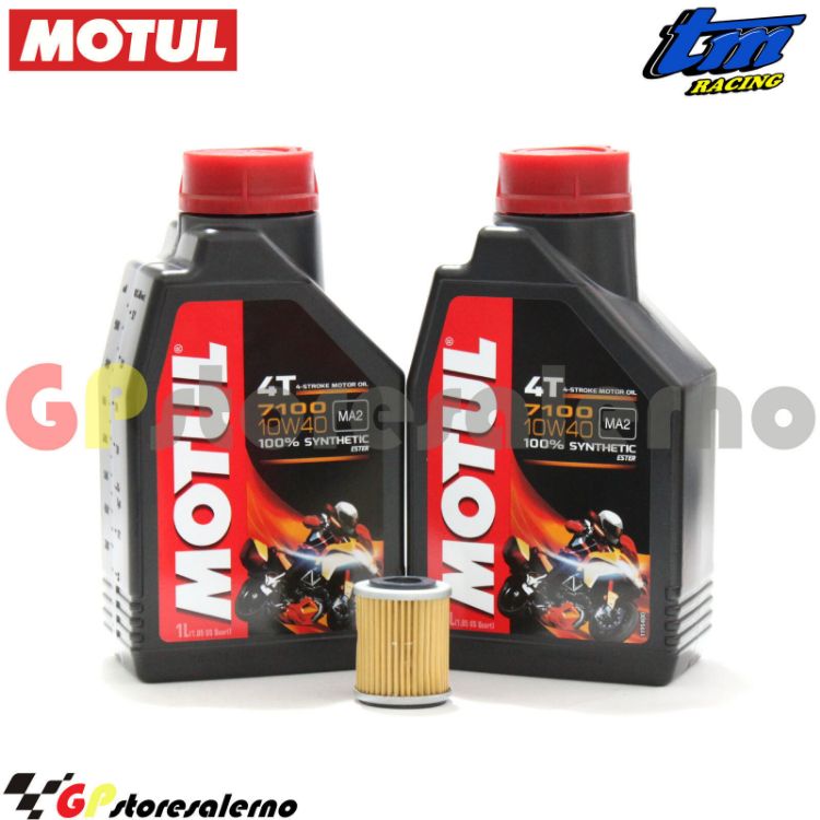 Immagine di KIT TAGLIANDO OLIO + FILTRO MOTUL 7100 10W40 2L TM EN F ENDURO 250 4T DAL 2003 AL 2007