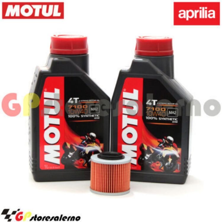 Immagine di KIT TAGLIANDO OLIO + FILTRO MOTUL 7100 10W40 2L APRILIA 311 TX / ADV / M DAL 1985 AL 1993