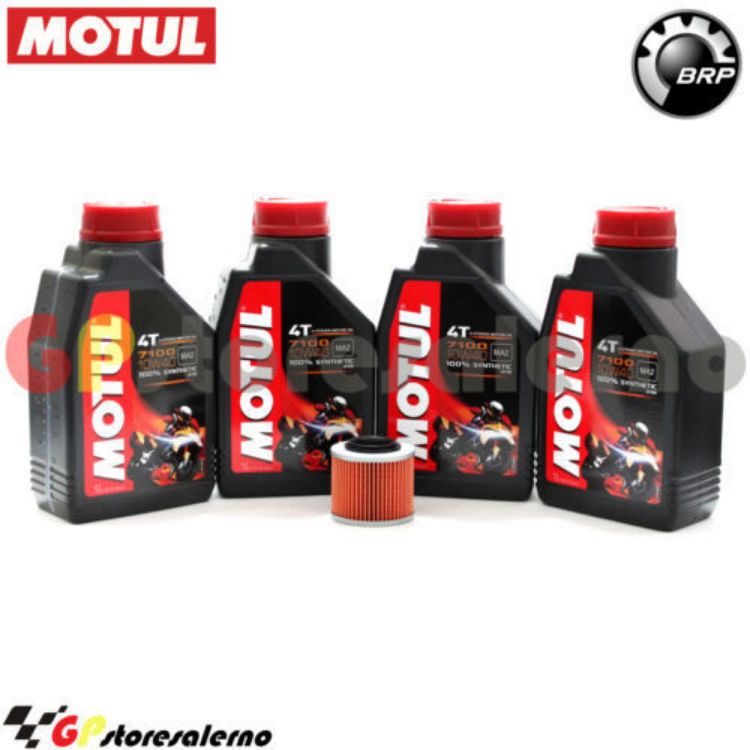 Immagine di KIT TAGLIANDO OLIO + FILTRO MOTUL 7100 10W40 4L BOMBARDIER DS 650 DAL 2000 AL 2006