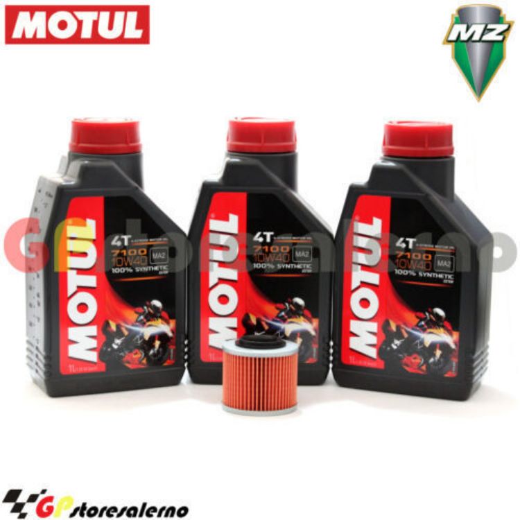 Immagine di KIT TAGLIANDO OLIO + FILTRO MOTUL 7100 10W40 3L MUZ 500 RED STAR CLASSIC 1997