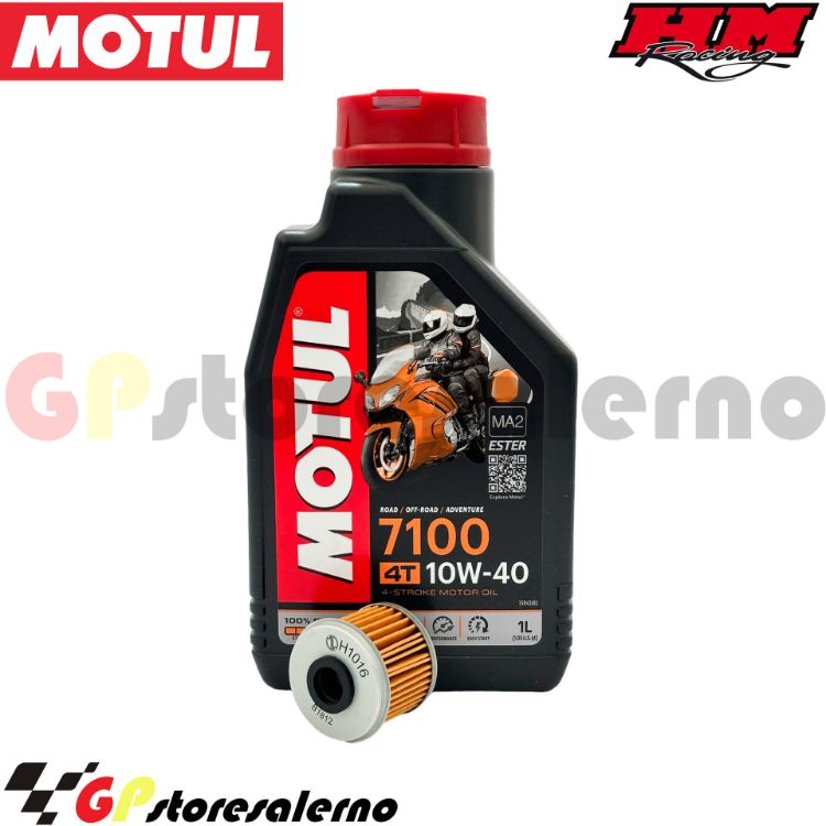 Immagine di KIT TAGLIANDO OLIO + FILTRO MOTUL 7100 10W40 1L HM MOTO 250 CRE-F R 4T DAL 2004 AL 2009