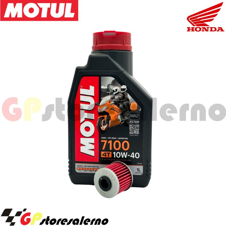 Immagine di KIT TAGLIANDO OLIO + FILTRO MOTUL 7100 10W40 1L HONDA MSX 125 GROM DAL 2021 AL 2023