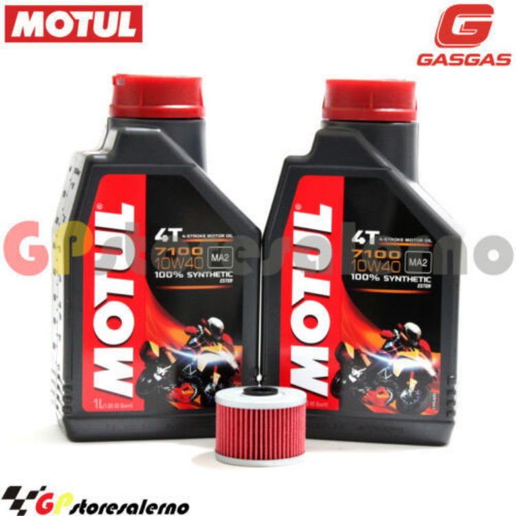 Immagine di KIT TAGLIANDO OLIO + FILTRO MOTUL 7100 10W40 2L GAS GAS 400 FSE / SM DAL 2003 AL 2007