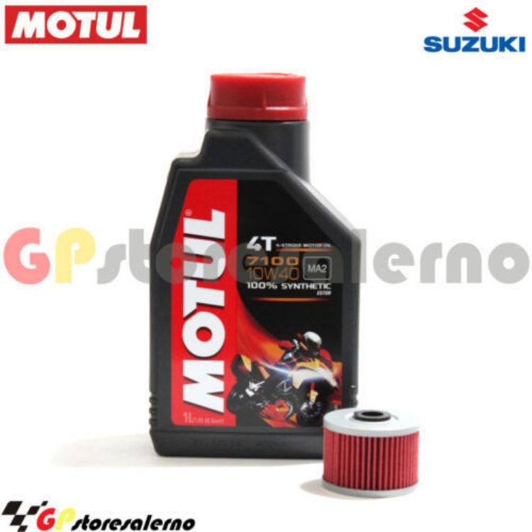 Immagine di KIT TAGLIANDO OLIO + FILTRO MOTUL 7100 10W40 1L SUZUKI DR 110 Z DAL 2003 AL 2005