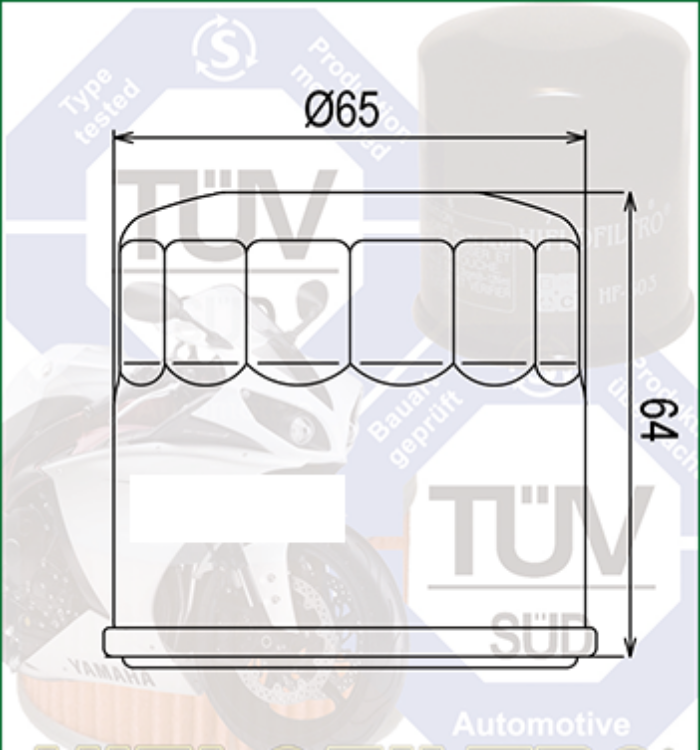 Immagine di 5GH134408000 FILTRO OLIO ORIGINALE YAMAHA