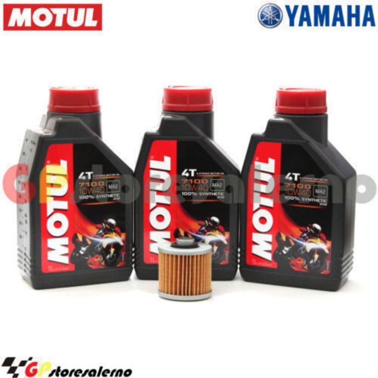 Immagine di KIT TAGLIANDO OLIO + FILTRO MOTUL 7100 10W40 3L YAMAHA MT-03 660 DAL 2006 AL 2012