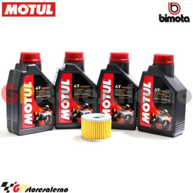 Immagine di KIT TAGLIANDO OLIO + FILTRO MOTUL 7100 10W40 4L BIMOTA 900 HB2 DAL 1982 AL 1983