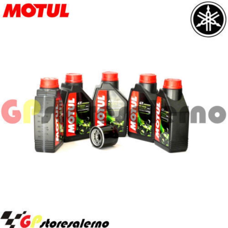 Immagine di KIT TAGLIANDO OLIO + FILTRO MOTUL 5100 10W40 5 LITRI YAMAHA YZF 1000 R1 GYTR 2019