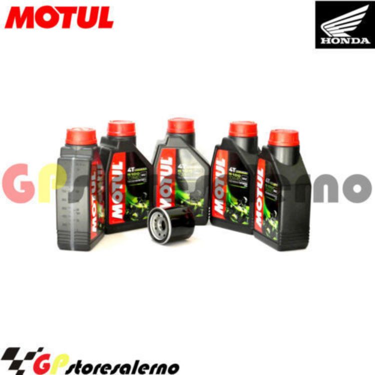 Immagine di KIT TAGLIANDO OLIO + FILTRO MOTUL 5100 10W40 5 LITRI HONDA CRF 1000 A AFRICA TWIN DAL 2016 AL 2019