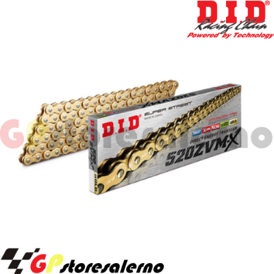 Visualizza i dettagli per CATENA DID 520 ZVM-X G&B 120 MAGLIE HONDA Immagine di CATENA DID 520 ZVM-X G&B 120 MAGLIE HONDA
