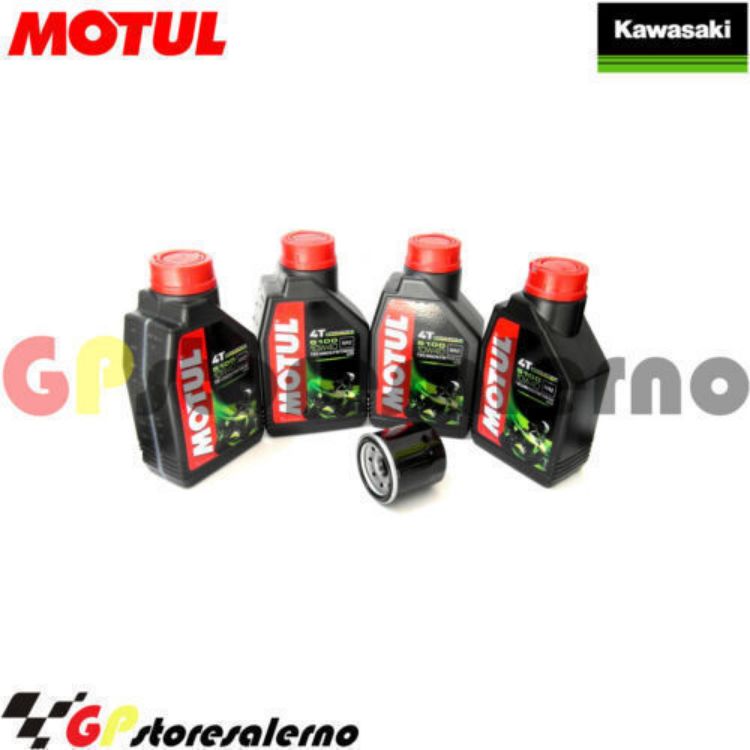 Immagine di KIT TAGLIANDO OLIO + FILTRO MOTUL 5100 10W40 4 LITRI KAWASAKI Z 1000 ZR DAL 2007 AL 2008