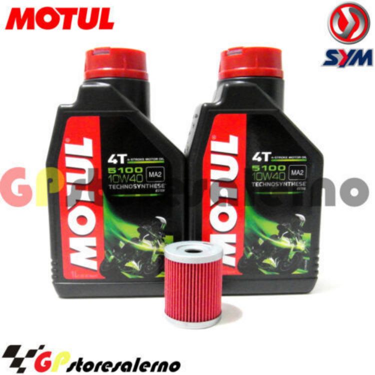 Immagine di KIT TAGLIANDO OLIO + FILTRO MOTUL 5100 10W40 2 LITRI SYM 400 i MAXSYM DAL 2011 AL 2015