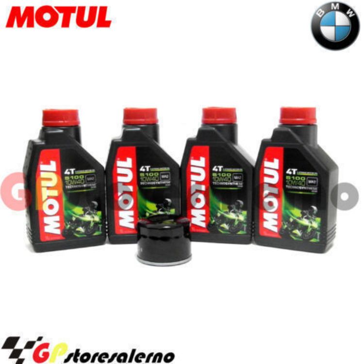 Immagine di KIT TAGLIANDO OLIO + FILTRO MOTUL 5100 10W40 4 LITRI BMW R 1250 RS DAL 2019 AL 2024