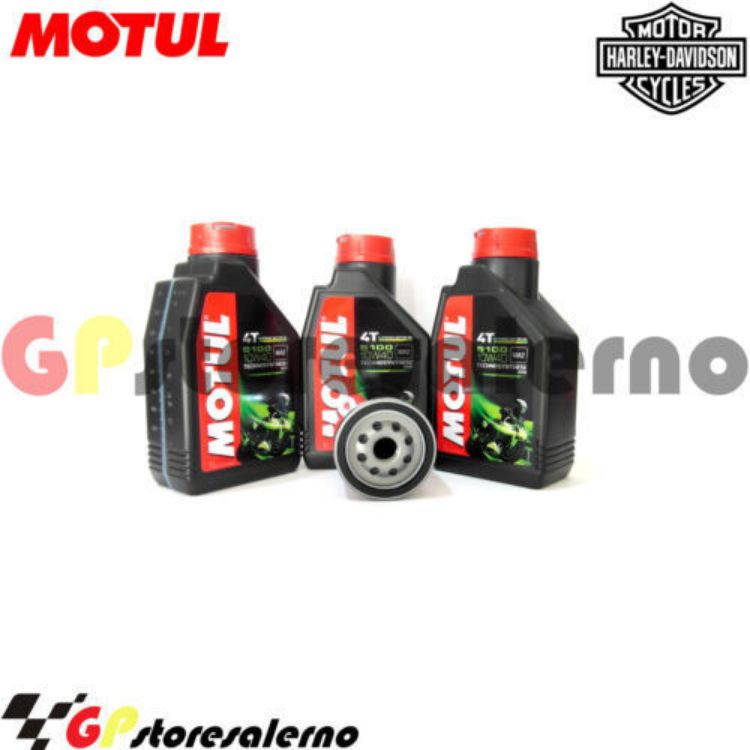 Immagine di KIT TAGLIANDO OLIO + FILTRO MOTUL 5100 10W40 3 LITRI HARLEY DAVIDSON XLH 883 C SPORTSTER CUSTOM EFI 2009