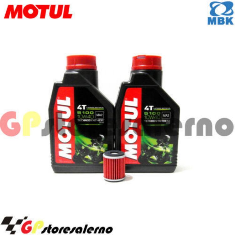 Immagine di KIT TAGLIANDO OLIO + FILTRO MOTUL 5100 10W40 2 LITRI MBK SKYCRUISER DAL 2006 AL 2015