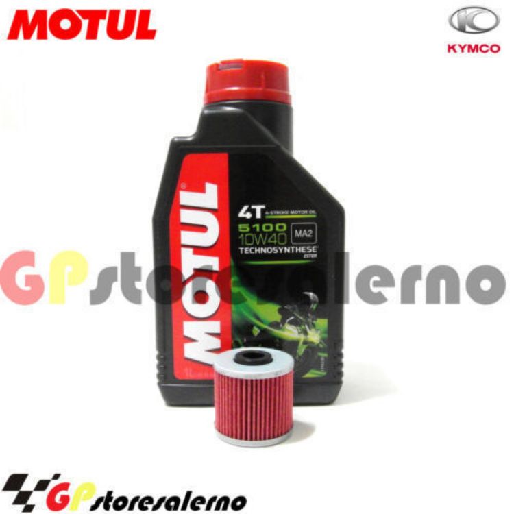 Immagine di KIT TAGLIANDO OLIO + FILTRO MOTUL 5100 10W40 1 LITRO KYMCO 125 K-XCT I.E. DAL 2012 AL 2016