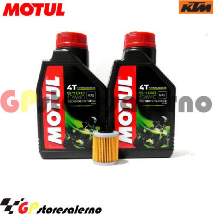 Immagine di KIT TAGLIANDO OLIO + FILTRO MOTUL 5100 10W40 2 LITRI KTM 250 EXC RACING DAL 2003 AL 2006