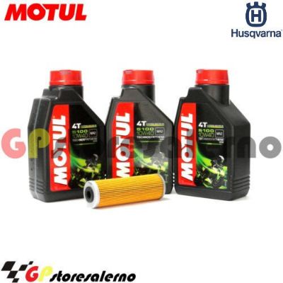 Visualizza i dettagli per KIT TAGLIANDO OLIO + FILTRO MOTUL 5100 10W40 3 LITRI HUSQVARNA NORDEN 901 2022 Immagine di KIT TAGLIANDO OLIO + FILTRO MOTUL 5100 10W40 3 LITRI HUSQVARNA NORDEN 901 2022