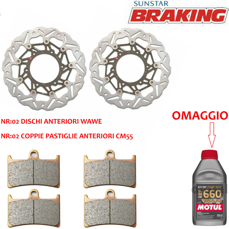 Immagine di COPPIA DISCHI ANTERIORI WAWE BRAKING MARGHERITA PER YAMAHA 850 MT 09 DAL 2014 AL 2020