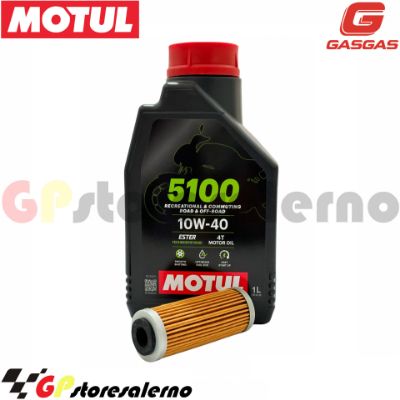 Visualizza i dettagli per KIT TAGLIANDO OLIO + FILTRO MOTUL 5100 10W40 1 LITRO GAS GAS EX 250 F DAL 2021 AL 2024 Immagine di KIT TAGLIANDO OLIO + FILTRO MOTUL 5100 10W40 1 LITRO GAS GAS EX 250 F DAL 2021 AL 2024