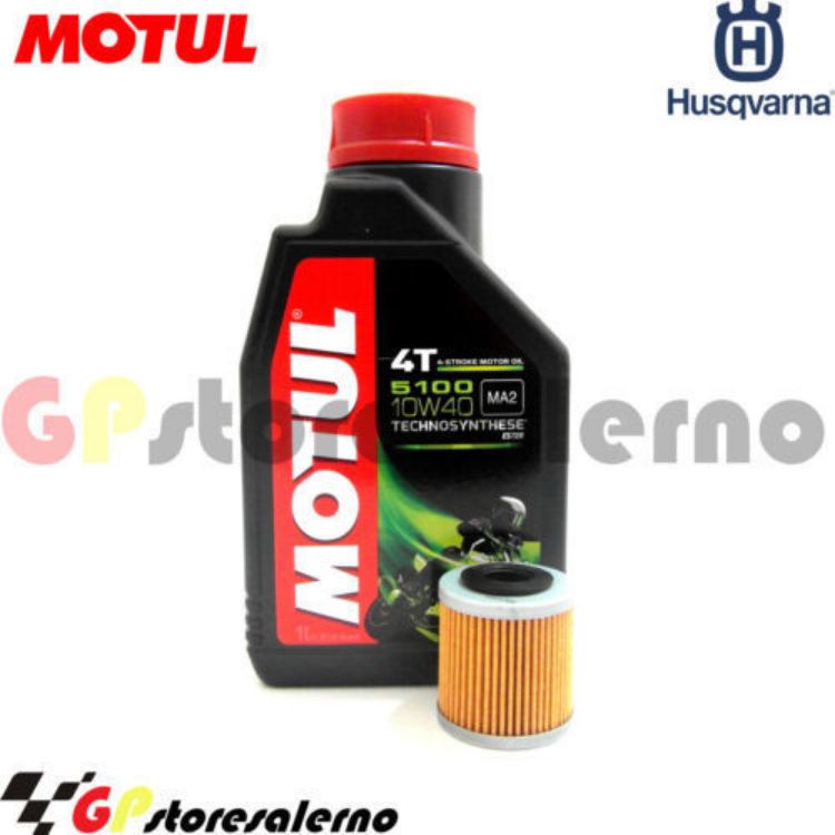 Immagine di KIT TAGLIANDO OLIO + FILTRO MOTUL 5100 10W40 1 LITRO HUSQVARNA TE 310 DAL 2009 AL 2010