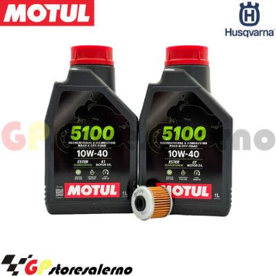 Visualizza i dettagli per KIT TAGLIANDO OLIO + FILTRO MOTUL 5100 10W40 2 LITRI HUSQVARNA TXC 250 R 2013 Immagine di KIT TAGLIANDO OLIO + FILTRO MOTUL 5100 10W40 2 LITRI HUSQVARNA TXC 250 R 2013