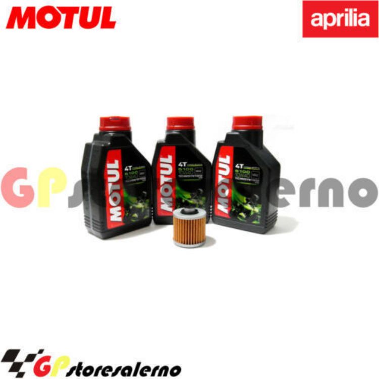 Immagine di KIT TAGLIANDO OLIO + FILTRO MOTUL 5100 10W40 3 LITRI APRILIA 660 PEGASO STREET / TRAIL / FACTORY DAL 2005 AL 2014