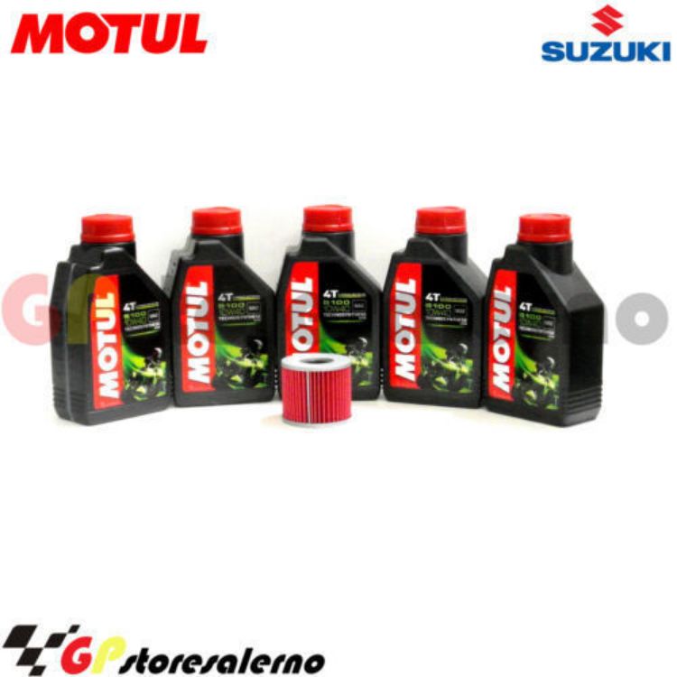 Immagine di KIT TAGLIANDO OLIO + FILTRO MOTUL 5100 10W40 5 LITRI SUZUKI GS 1100 DAL 1980 AL 1986