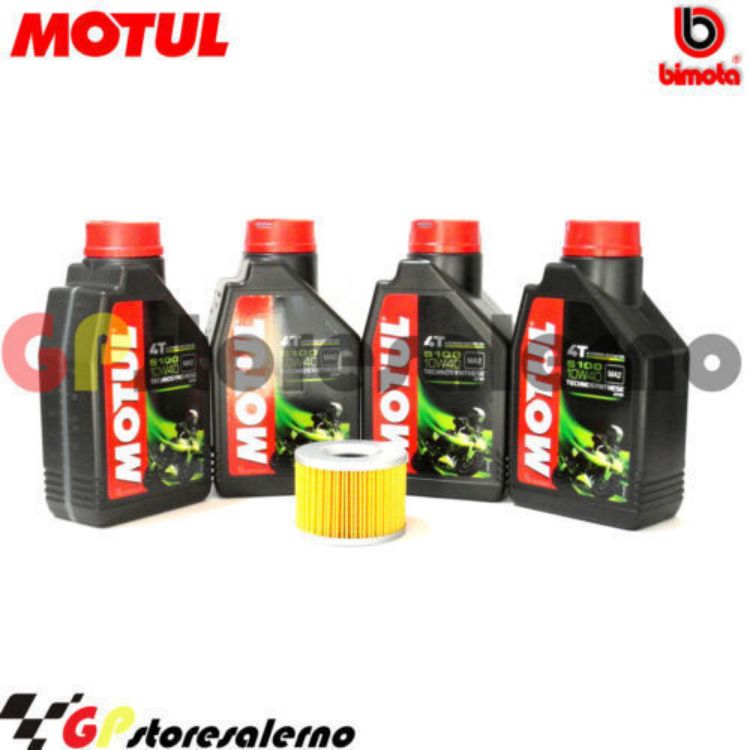 Immagine di KIT TAGLIANDO OLIO + FILTRO MOTUL 5100 10W40 4 LITRI BIMOTA 1000 KB1 DAL 1978 AL 1982