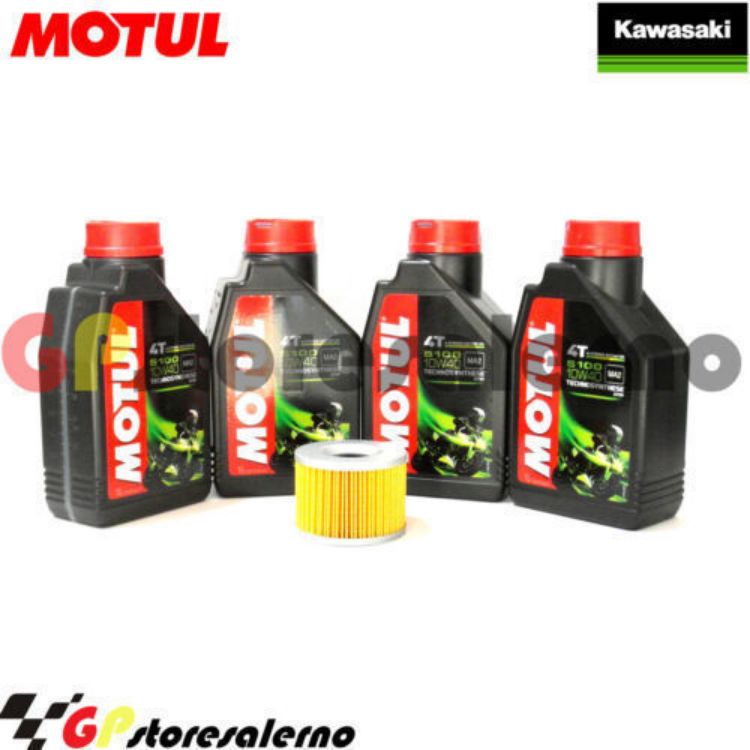 Immagine di KIT TAGLIANDO OLIO + FILTRO MOTUL 5100 10W40 4 LITRI KAWASAKI ZX 600 GPZ R DAL 1985 AL 1989