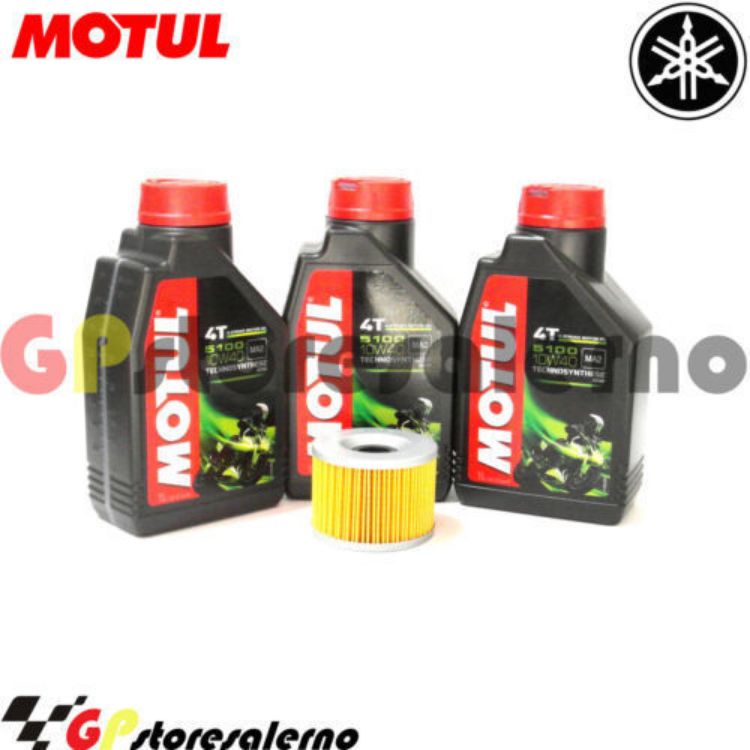 Immagine di KIT TAGLIANDO OLIO + FILTRO MOTUL 5100 10W40 3 LITRI YAMAHA FZ 700 1987