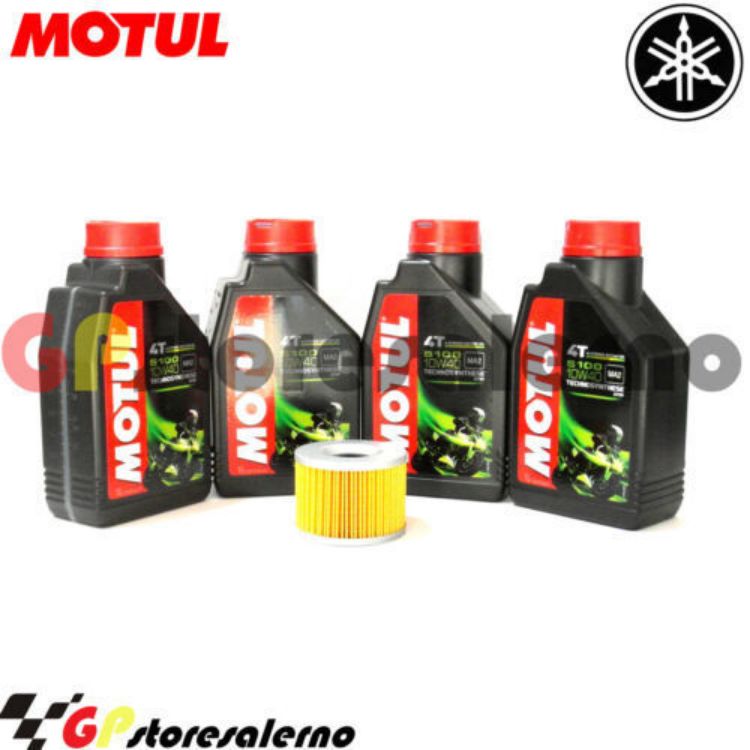 Immagine di KIT TAGLIANDO OLIO + FILTRO MOTUL 5100 10W40 4 LITRI YAMAHA FZR 1000 GENESIS DAL 1987 AL 1988