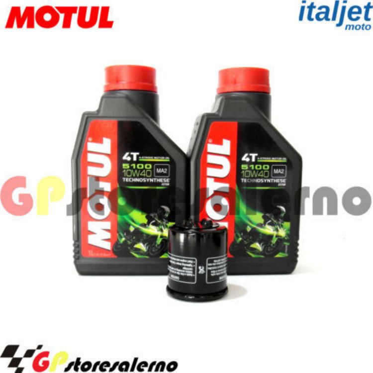 Immagine di KIT TAGLIANDO OLIO + FILTRO MOTUL 5100 10W40 2 LITRI ITALJET 125 DRAGSTER 2006