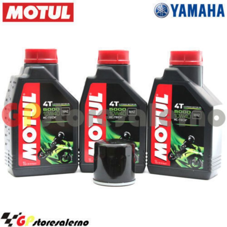 Immagine di KIT TAGLIANDO OLIO + FILTRO MOTUL 5000 10W40 3 LITRI YAMAHA FJ-09 900 DAL 2015 AL 2017