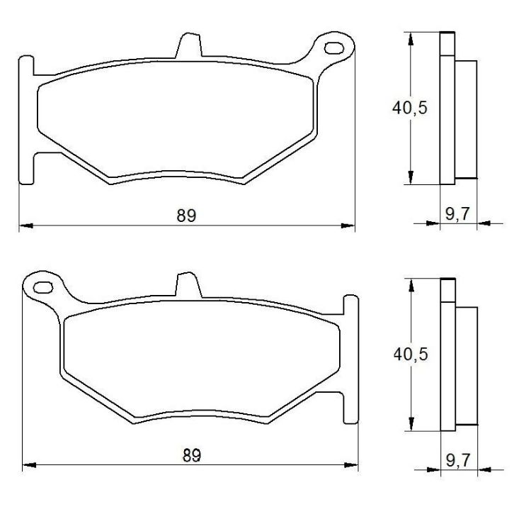 Immagine di 43031901 COPPIA PASTIGLIE FRENO POSTERIORI SINTERIZZATE OGNIBENE TROFEO SUZUKI 600 GSR DAL 2006 AL 2010