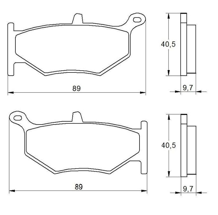 Immagine di 43031901 COPPIA PASTIGLIE FRENO POSTERIORI SINTERIZZATE OGNIBENE TROFEO SUZUKI 600 GSX R DAL 2006 AL 2007