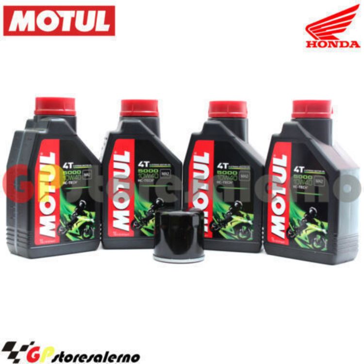 Immagine di KIT TAGLIANDO OLIO + FILTRO MOTUL 5000 10W40 4 LITRI HONDA CBR 1000 RA FIREBLADE ABS DAL 2010 AL 2023