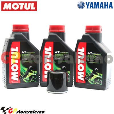 Visualizza i dettagli per KIT TAGLIANDO OLIO + FILTRO MOTUL 5000 10W40 3 LITRI YAMAHA YZF 600 R THUNDERCAT DAL 1996 AL 2003 Immagine di KIT TAGLIANDO OLIO + FILTRO MOTUL 5000 10W40 3 LITRI YAMAHA YZF 600 R THUNDERCAT DAL 1996 AL 2003