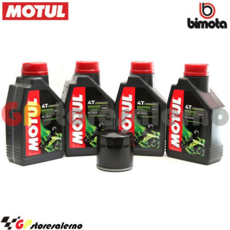 Immagine di KIT TAGLIANDO OLIO + FILTRO MOTUL 5000 10W40 4 LITRI BIMOTA 851 TESI 1D DAL 1990 AL 1991