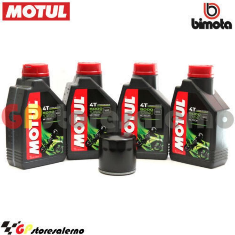 Immagine di KIT TAGLIANDO OLIO + FILTRO MOTUL 5000 10W40 4 LITRI BIMOTA 900 DB3 DAL 1995 AL 1999