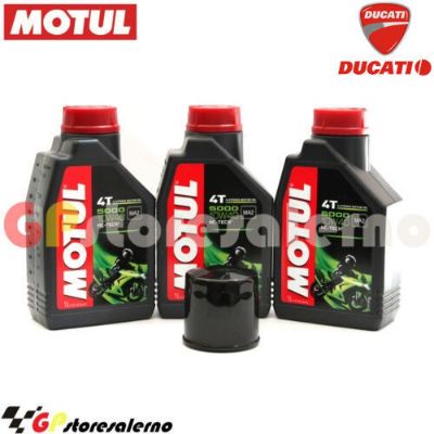 Visualizza i dettagli per KIT TAGLIANDO OLIO + FILTRO MOTUL 5000 10W40 3 LITRI DUCATI 400 SCRAMBLER SIXTY 2 DAL 2016 AL 2020 Immagine di KIT TAGLIANDO OLIO + FILTRO MOTUL 5000 10W40 3 LITRI DUCATI 400 SCRAMBLER SIXTY 2 DAL 2016 AL 2020