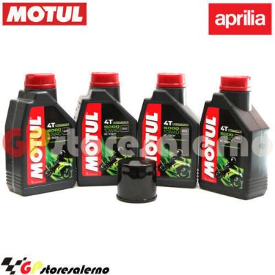 Visualizza i dettagli per KIT TAGLIANDO OLIO + FILTRO MOTUL 5000 10W40 4 LITRI APRILIA RSV 1000 RSV4 V4R TUONO APCR DAL 2012 AL 2013 Immagine di KIT TAGLIANDO OLIO + FILTRO MOTUL 5000 10W40 4 LITRI APRILIA RSV 1000 RSV4 V4R TUONO APCR DAL 2012 AL 2013