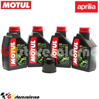 Visualizza i dettagli per KIT TAGLIANDO OLIO + FILTRO MOTUL 5000 10W40 4 LITRI APRILIA 1100 TUONO V4 FACTORY DAL 2015 AL 2021 Immagine di KIT TAGLIANDO OLIO + FILTRO MOTUL 5000 10W40 4 LITRI APRILIA 1100 TUONO V4 FACTORY DAL 2015 AL 2021