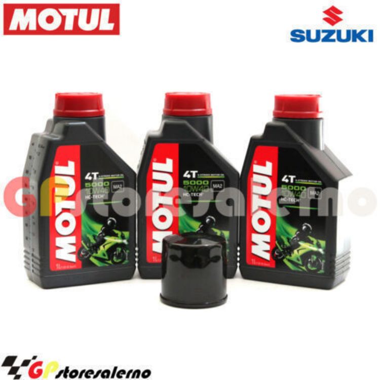 Immagine di KIT TAGLIANDO OLIO + FILTRO MOTUL 5000 10W40 3 LITRI SUZUKI DL 650 V-STROM GT 2010