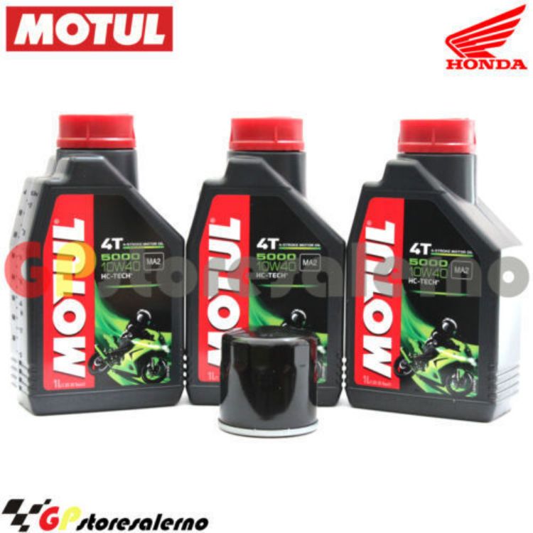 Immagine di KIT TAGLIANDO OLIO + FILTRO MOTUL 5000 10W40 3 LITRI HONDA FSC 400 SILVER WING DAL 2004 AL 2009