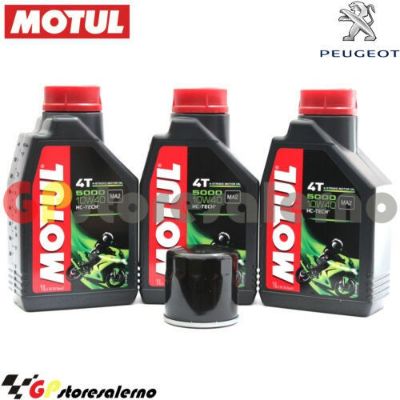 Visualizza i dettagli per KIT TAGLIANDO OLIO + FILTRO MOTUL 5000 10W40 3 LITRI PEUGEOT 400 METROPOLIS DAL 2013 AL 2018 Immagine di KIT TAGLIANDO OLIO + FILTRO MOTUL 5000 10W40 3 LITRI PEUGEOT 400 METROPOLIS DAL 2013 AL 2018