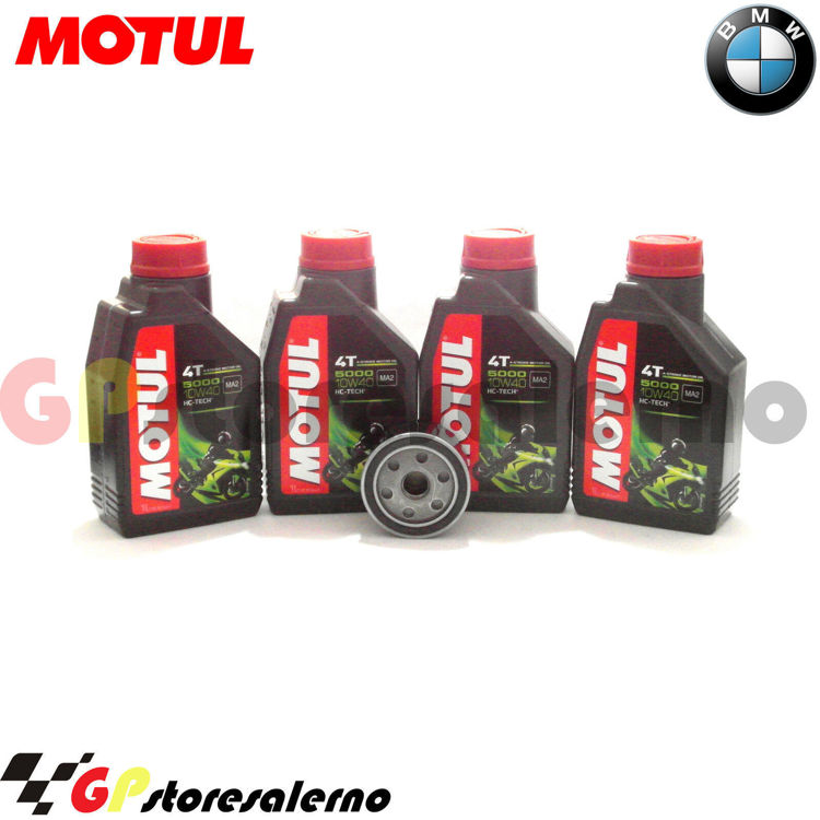 Immagine di KIT TAGLIANDO OLIO + FILTRO MOTUL 5000 10W40 4 LITRI BMW K 1200 RS / RS SE 2005