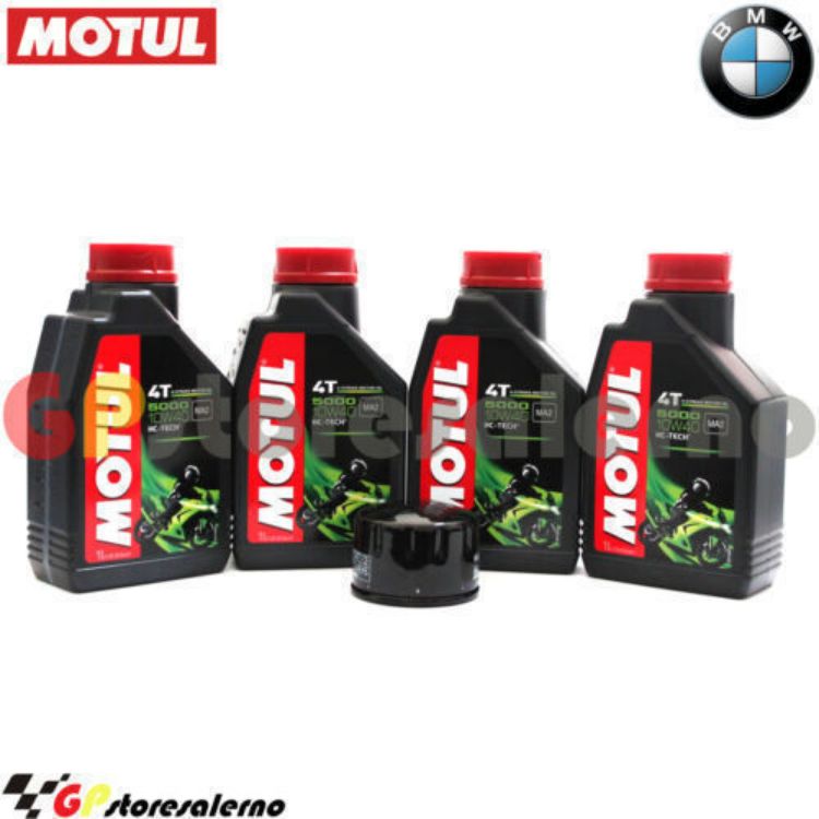 Immagine di KIT TAGLIANDO OLIO + FILTRO MOTUL 5000 10W40 4 LITRI BMW R 1200 R DAL 2007 AL 2014